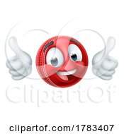 Poster, Art Print Of Cricket Ball Emoticon Face Emoji Cartoon Icon