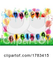 Poster, Art Print Of Happy Birthday Balloons Party Background Banner