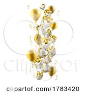 Gold Presents Gifts Prize And Balloons by AtStockIllustration