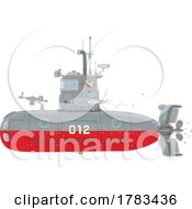 Poster, Art Print Of Cartoon Navy Submarine