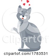 Poster, Art Print Of Cat With Hearts