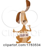 Poster, Art Print Of Dog Wearing An Adopt Me Sign