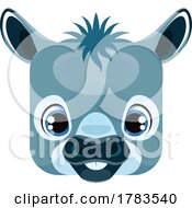 Square Faced Donkey by Vector Tradition SM
