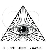 Poster, Art Print Of Providence Illuminati Eye In Pyramid Triangle
