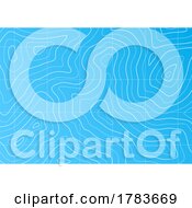 Poster, Art Print Of Line Contour Ocean Or Sea Topographic Map