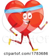 Poster, Art Print Of Heart Mascot Jogging