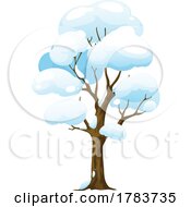 Snow Flocked Tree In Winter