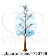 Snow Flocked Tree In Winter