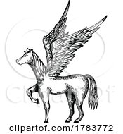 Poster, Art Print Of Sketched Pegasus