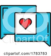 Poster, Art Print Of Chat Boxes With A Heart