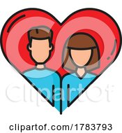 Couple In A Heart by Vector Tradition SM