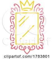 Pink And Yellow Crowned Frame Or Mirror