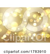 Poster, Art Print Of Christmas Background With Golden Bokeh Lights