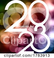 Happy New Year Background On Bokeh Lights Design
