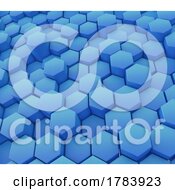 3D Abstract Background With Extruding Hexagons Design