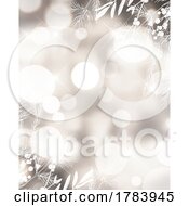 Poster, Art Print Of Christmas Bokeh Background With Decorative Festive Elements