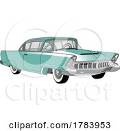 Poster, Art Print Of Sea Green Cadillac Car