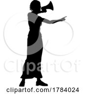 Poster, Art Print Of Protest Rally March Megaphone Silhouette Person