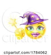 Poster, Art Print Of Witch Emoticon Face Emoji Cartoon Icon