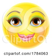 Poster, Art Print Of Happy Woman Emoji Emoticon Cartoon Icon Mascot