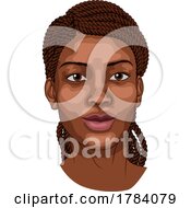 Poster, Art Print Of Young Black Woman Face Portrait Illustration