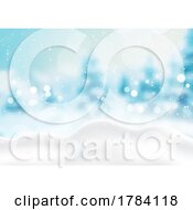 Poster, Art Print Of Christmas Background With Snow Against A Defocussed Winter Landscape