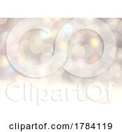 Poster, Art Print Of Christmas Background With Snow And Bokeh Lights Design