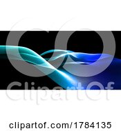 Poster, Art Print Of 3d Abstract Futuristic Background With Flowing Waves Design