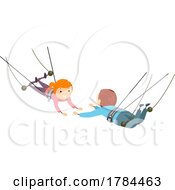 Poster, Art Print Of Children On Trapezes