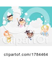 Poster, Art Print Of Children At A Foam Party