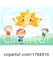 Poster, Art Print Of Children With A Happy Sun