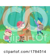 Poster, Art Print Of Children Camping In The Woods