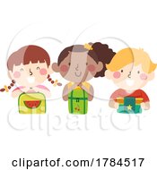 Poster, Art Print Of Children With Lunch Boxes