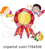 Poster, Art Print Of Children Coloring A Ribbon
