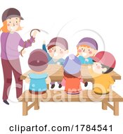 Poster, Art Print Of Teacher And Children Learning About Snakes