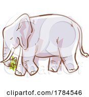 Poster, Art Print Of Elephant Eating Grass