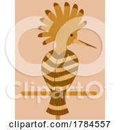 Poster, Art Print Of Israel Hoopoe Bird In Wood Sculpture Style