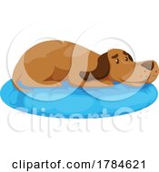 Poster, Art Print Of Dog Resting On A Bed