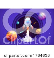 Poster, Art Print Of Rocket And Planets