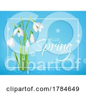 Poster, Art Print Of Snowdrops And Hello Spring