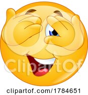 Poster, Art Print Of Cartoon Emoticon Covering His Eyes And Peeking