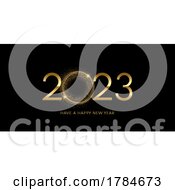 Poster, Art Print Of Black And Gold Happy New Year Banner Design