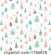 Poster, Art Print Of Scandi Style Christmas Tree Pattern Background
