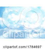 Poster, Art Print Of Christmas Snowflakes On A Defocussed Winter Landscape