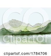 Poster, Art Print Of Hand Painted Watercolour Landscape Background