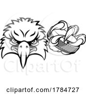 Poster, Art Print Of Eagle Ice Hockey Player Animal Sports Mascot
