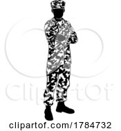 Poster, Art Print Of Military Army Soldier Man In Silhouette