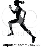 Silhouette Runner Woman Sprinter Or Jogger Person by AtStockIllustration