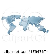 Poster, Art Print Of World Earth Map Global Background
