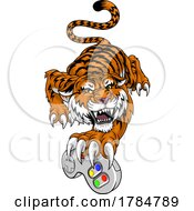 Poster, Art Print Of Tiger Gamer Video Game Animal Sports Team Mascot